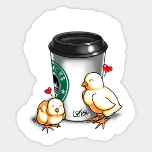 Chicks Love Pumpkin Spice Lattes Sticker